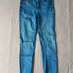 Zara Women's Skinny Jeans - Distressed Blue